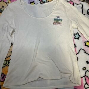 Juicy Couture Kids Cream Long Sleeve Tee